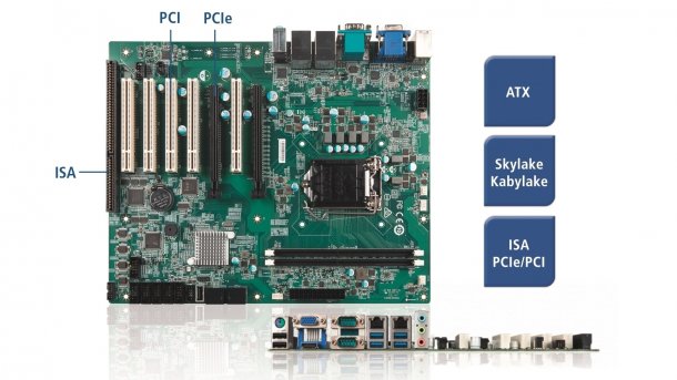 Spectra-Mainboard: PCIe, PCI, ISA und COM auf einer Platine