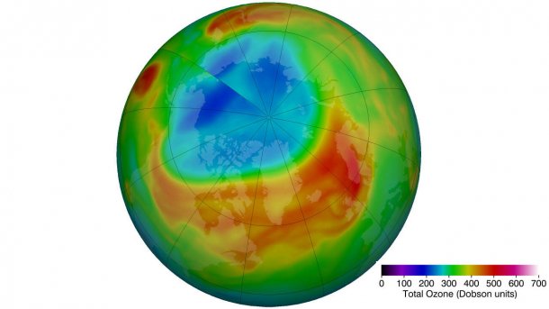 Ozonschicht über der Arktis so dünn wie noch nie im März