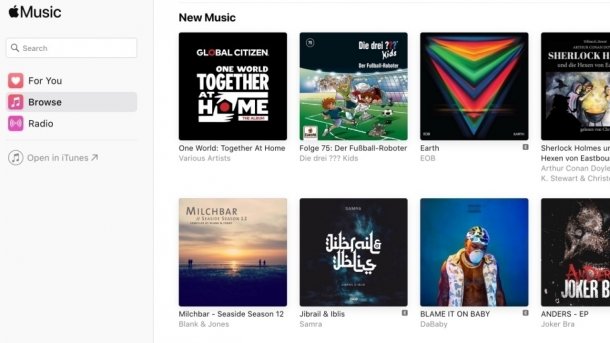 Apple Music im Web ist fertig