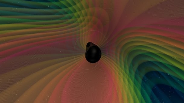 Gravitationswellen: Kollision zweier ungleicher Schwarzer Löcher