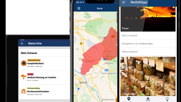Staatliche Katastrophen-App NINA jetzt mit Corona-Infos