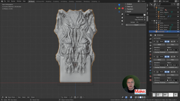 Neue Folge beim 3D-Kurs für Maker: Konstruieren mit Blender 2.8