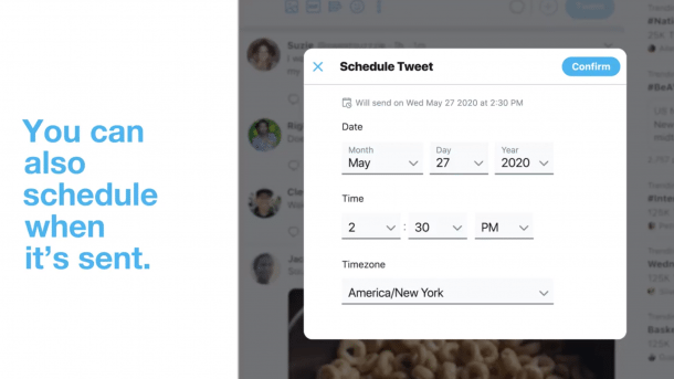 Twitter lässt Nutzer Tweets mit Kalenderfunktion planen