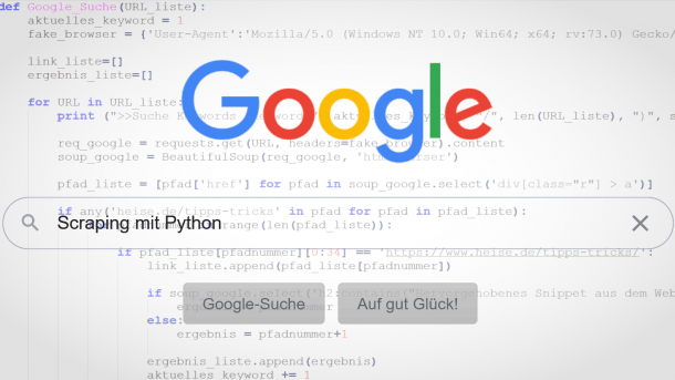 Scraping mit Python: Google-Suchergebnisse automatisch durchsuchen