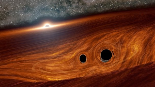 Dank Gravitationswellen beobachtet: Spuren der Kollision zweier Schwarzer Löcher