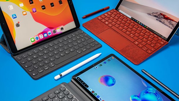 Oberklasse-Tablets Apple iPad Air 3, Microsoft Surface Go 2 & Samsung Galaxy Tab S6