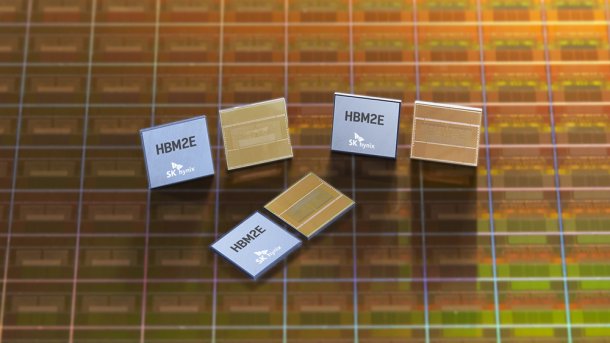 DRAM-Stapelspeicher: SK Hynix' HBM2E erreicht 460 GByte/s pro Stack