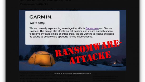 Ausfall von Garmin-Diensten und -Support: Firma wohl Opfer von 'WastedLocker'