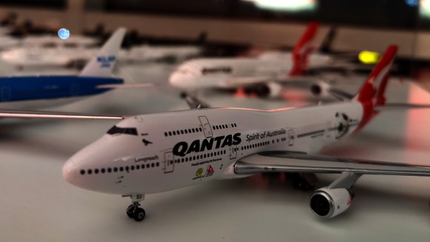 Boeing-747-Modell in Qantas-Livery