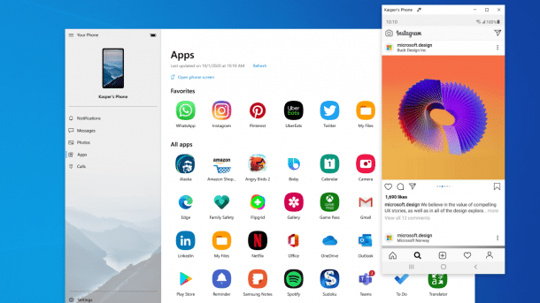 "Mein Smartphone": Windows 10 kann Android-Apps starten