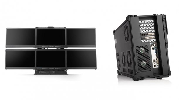 Mediaworkstations a-X2P: Koffer-PC mit bis zu 128 Zen-2-Kernen und 6 Displays