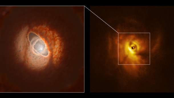 Asronomie: Zerrissene protoplanetare Scheibe um Dreifachstern