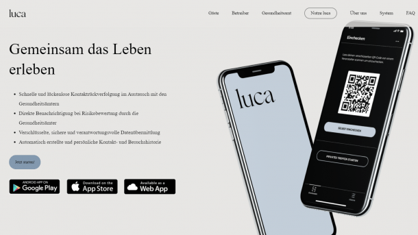 Luca-App Homepage