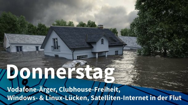 Häuser im Hochwasser