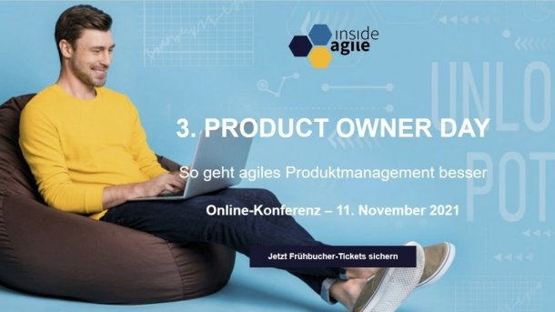 Dritter Product Owner Day am 11. November 2021 von Heise, Online-Event, Scrum, Kanban, Leadership, Produktmanagement