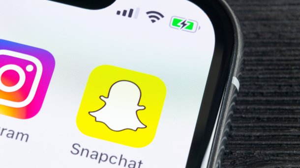Snapchat-Icon auf Smartphone-Bildschirm