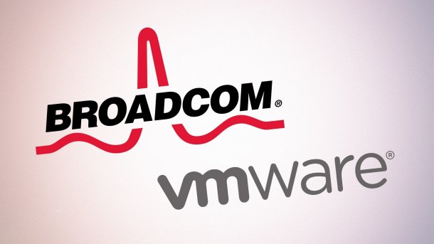 Markenschriftzüge Broadcoms und VMwares