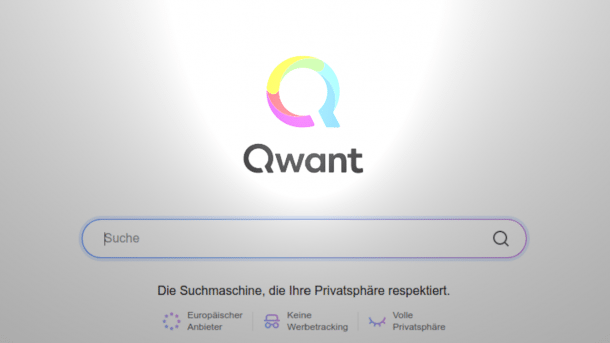 Künstlerisch veränderter Screenshot des Qwant-Interfaces
