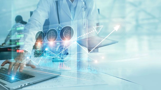 Healthcare,Business,Graph,Data,And,Growth,,Medical,Examination,And,Doctor