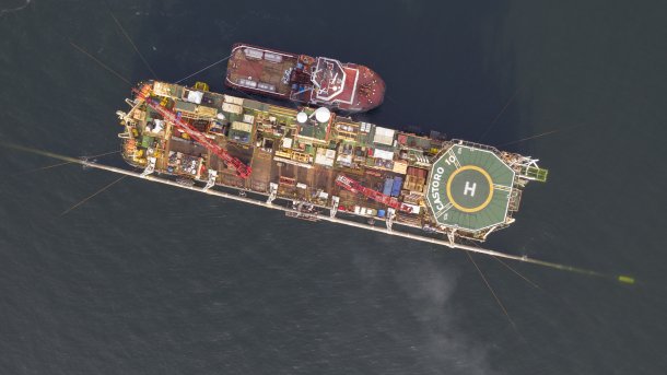 Ein Foto vom Bau der Pipeline Nord Stream 2