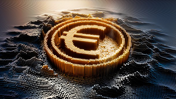 Euro,Symbol,In,A,Digital,Raster,Micro,Structure,-,3d