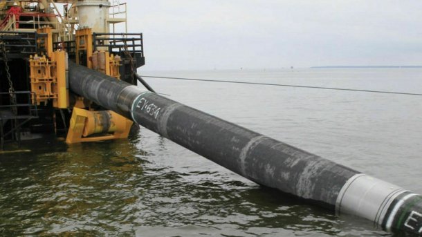 Bild vom Bau der Pipeline Nord Stream 1