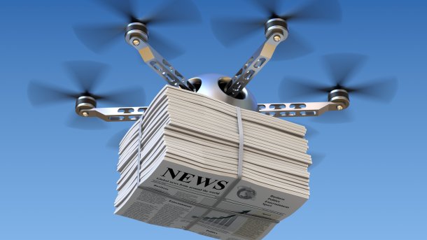 Drone,With,Newspapers.