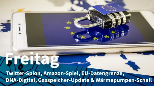 Handy auf Landkarte mit EU-Symbol
