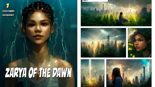 Zarya of the Dawn, AI-generated images by Kris Kashtanova