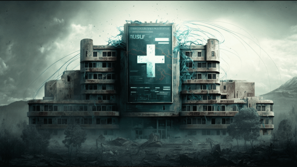 Zerstörtes Krankenhaus