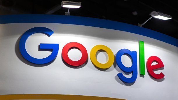 Beleuchtetes Google-Firmenschild