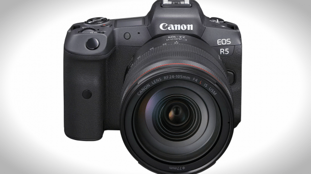 Die Kamera Canon EOS R5.