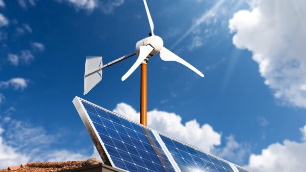 Solar,Panels,And,A,Small,Wind,Turbine,On,The,Top