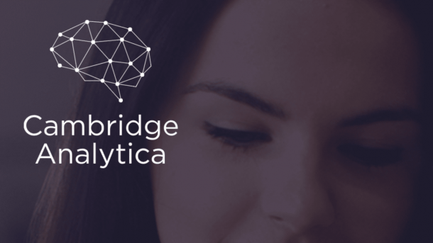 Werbesujet mit Logo Cambridge Analyticas