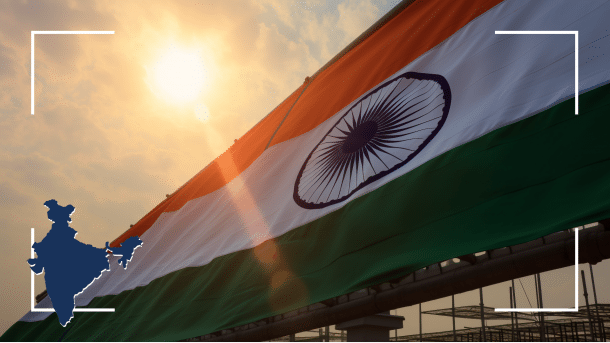 Solar plus Indian Flag