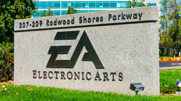 Electronic,Arts,Sign,At,Video,Game,Company,Headquarters,In,Silicon