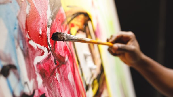 Künstler bei der Arbeit