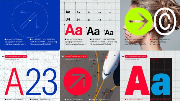 Beispiele für die Schriftart Aptos