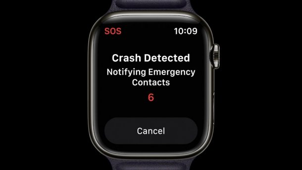 Unfallerkennung auf der Apple Watch