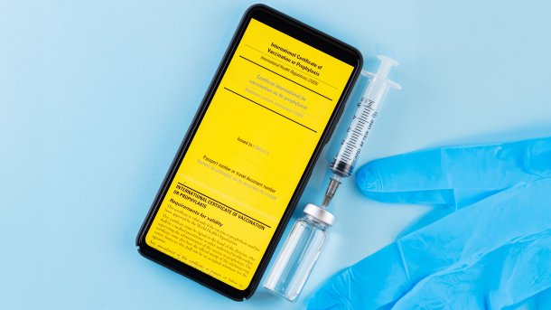 Digitaler Impfpass auf einem Smartphone