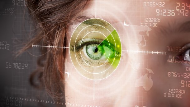 Cyber,Woman,With,Modern,Military,Target,Eye,Concept