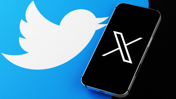 Altes und neues Logo von Twitter (jetzt X)