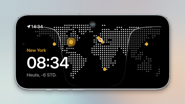 Standby-Weltuhr auf dem iPhone mit iOS 17