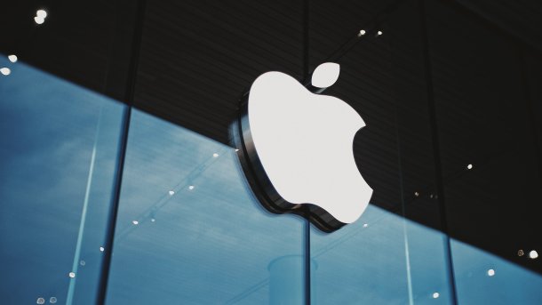 Apple-Logo auf Glasfront