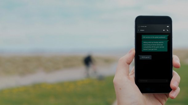 Smartphone mit Textnachricht