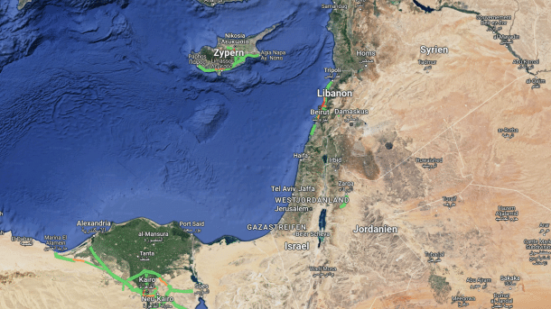 Screenshot des Gebiets auf Google Maps