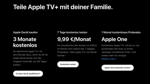 Apple TV+-Preise