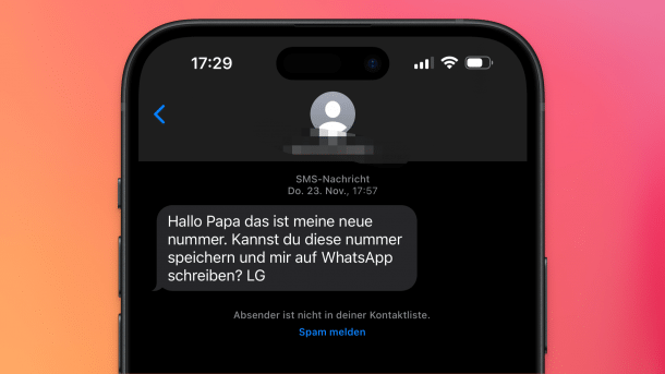 Hallo Papa: Betrugs-SMS auf iPhone