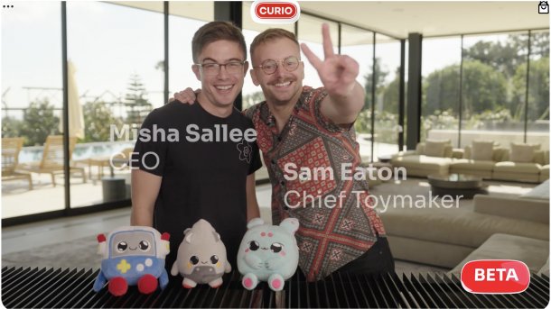 Screenshot aus einem Werbevideo vom Kinderspielzeug von Curio