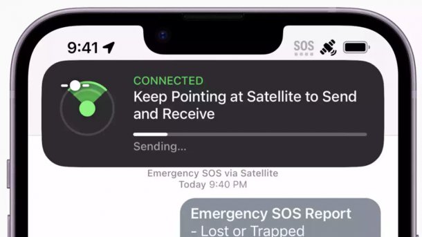 Apples Satelliten-Notruf-Funktion auf dem iPhone